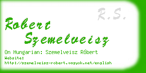 robert szemelveisz business card